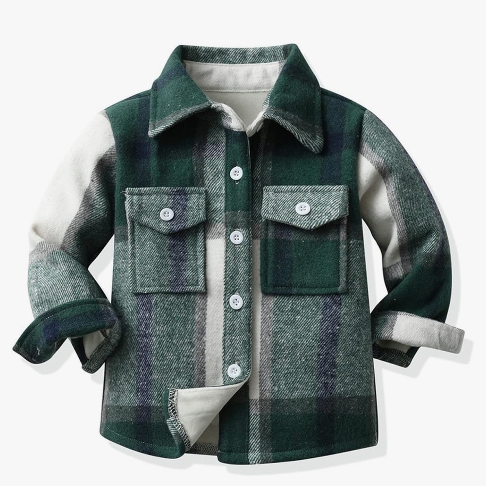 Boys (8-9 y/o) Amazon Plaid Flannel Button Up